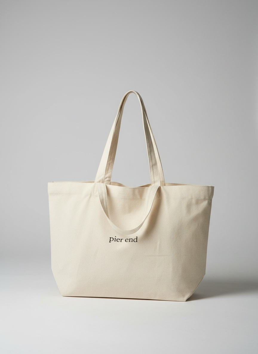Studio image of the XL tote bag in natural