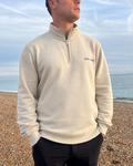 Organic Cotton Blend Quarter Zip - Desert Dust