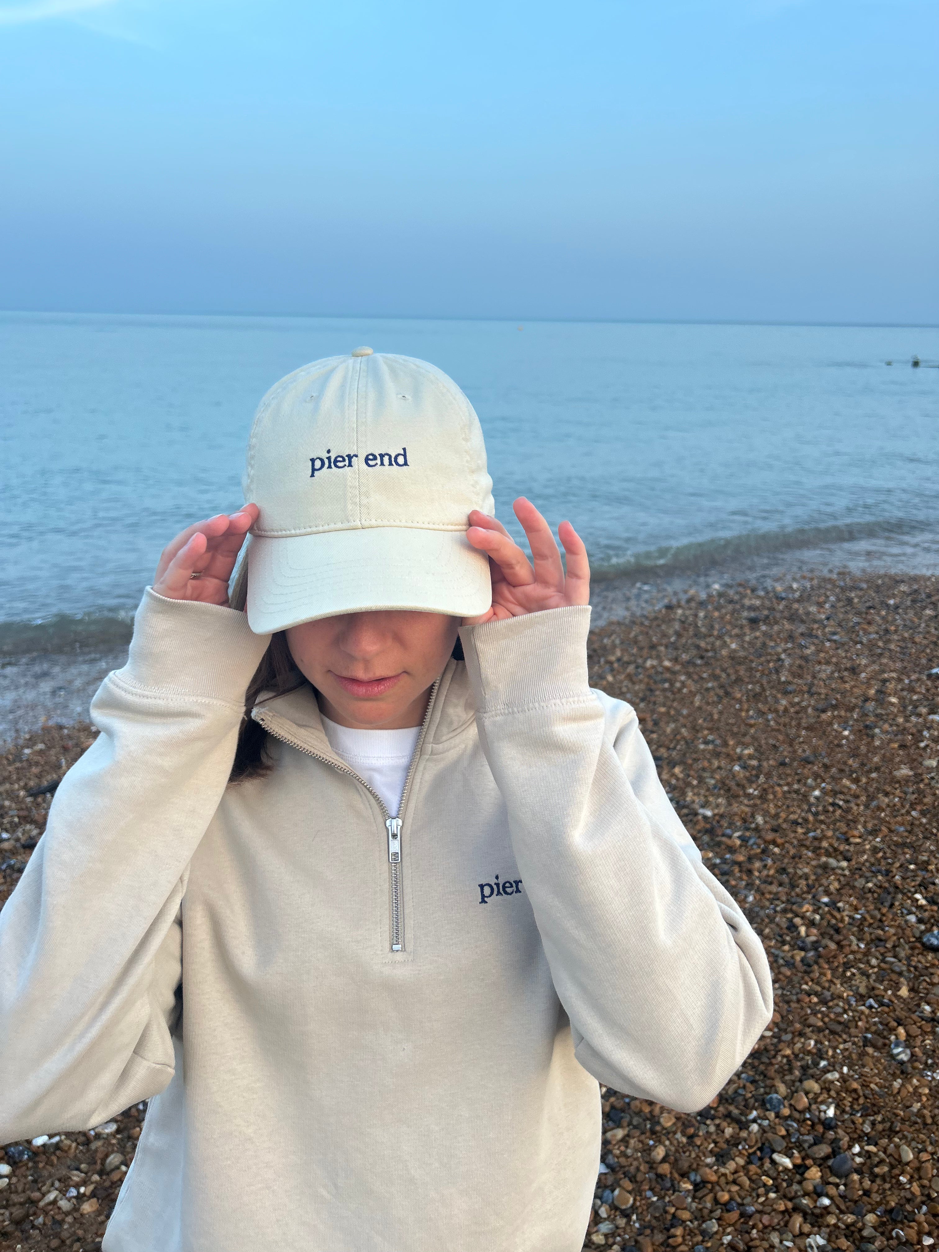 Organic Cotton Blend Quarter Zip - Desert Dust