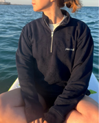 Organic Cotton Blend Quarter Zip - Navy