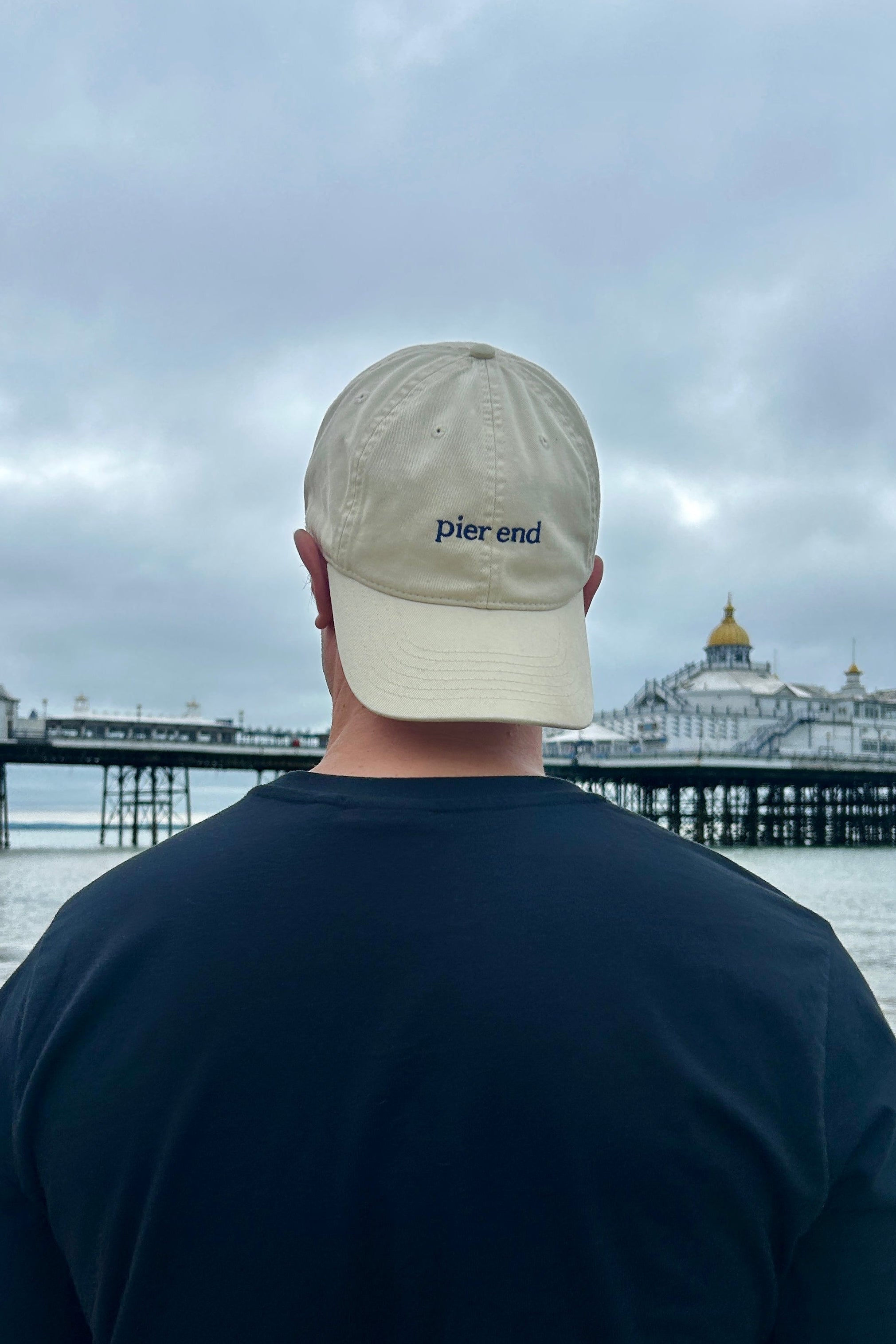Organic Cotton Baseball Cap - Oyster / Navy