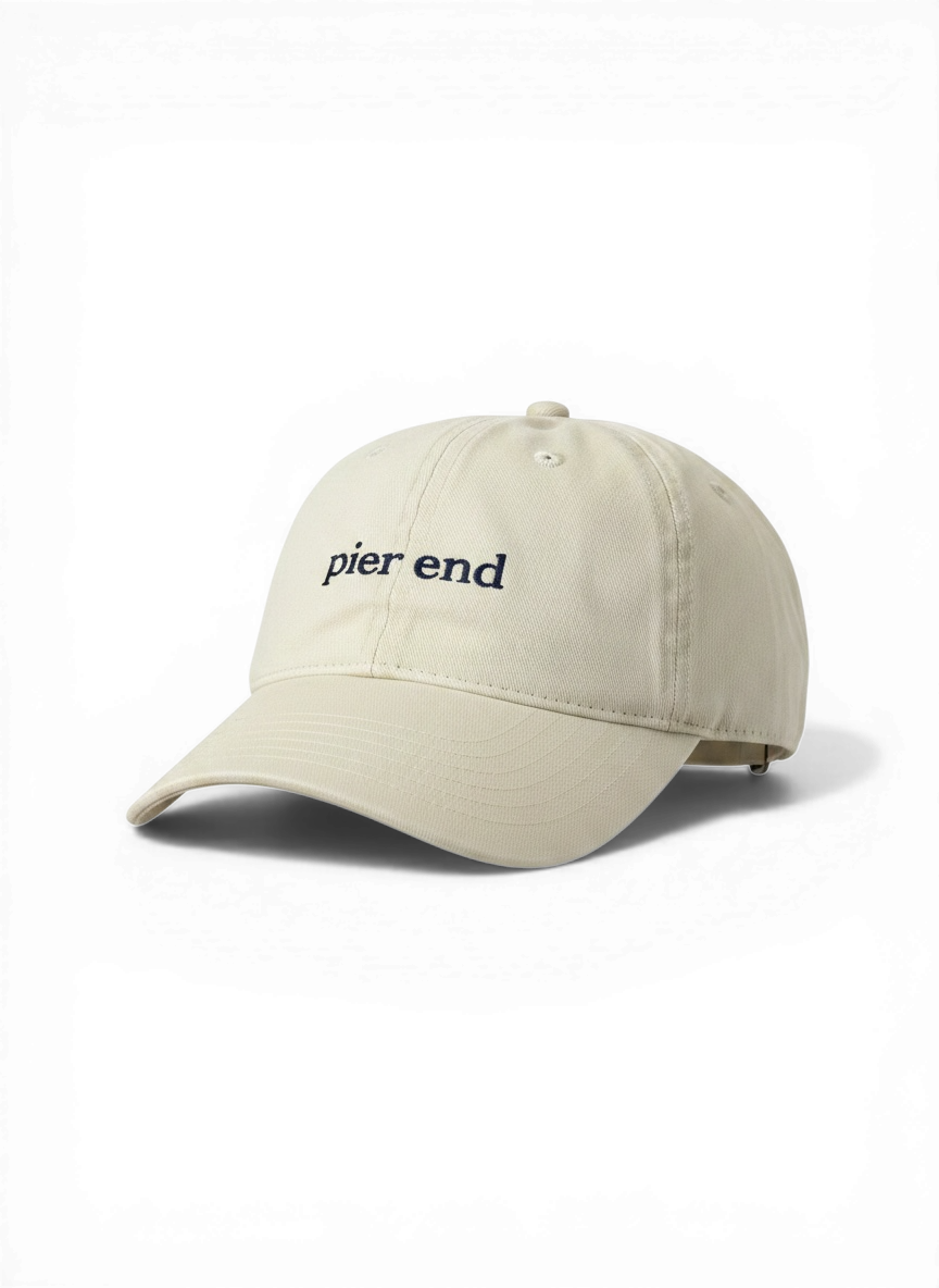 Organic Cotton Baseball Cap - Oyster / Navy